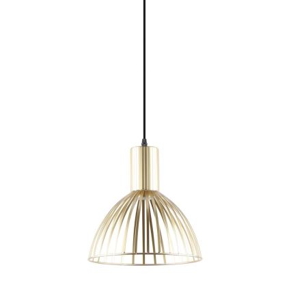 Zuma Line - Ljuskrona med textilsladd 1xE27/40W/230V diameter 25 cm guld