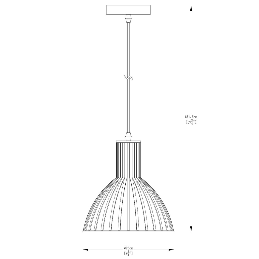 Zuma Line - Ljuskrona med textilsladd 1xE27/40W/230V diameter 25 cm guld
