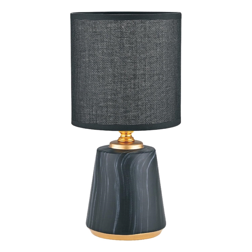 Zuma Line - Bordslampa 1xE14/40W/230V svart/guld/marmordekor