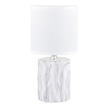 Zuma Line - Bordslampa 1xE14/40W/230V vit/marmordekor