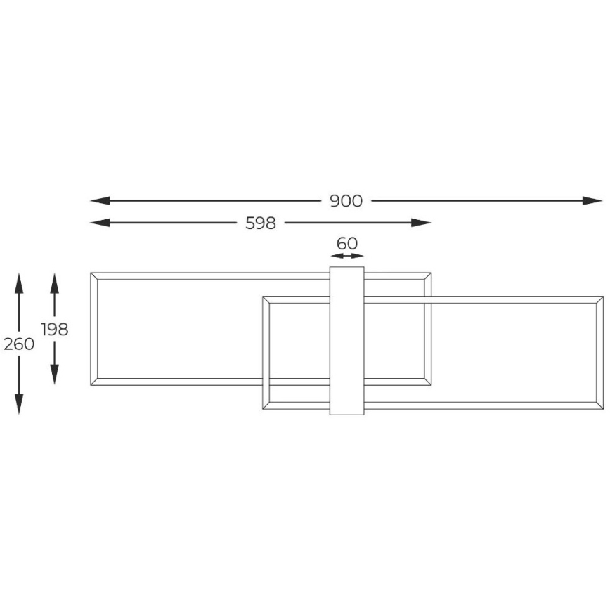 Zuma Line - LED taklampa LED/39W/230V 3000K svart/tall