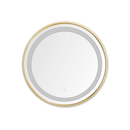 Zuma Line - LED Badrum vägg spegel med bakbelysning LED/24W/230V 3000/4000/6000K diameter 60 cm IP44 guld
