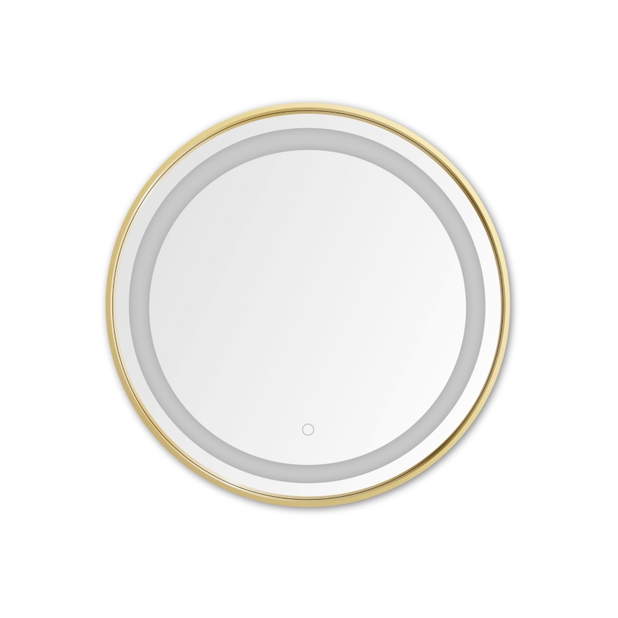 Zuma Line - LED Badrum vägg spegel med bakbelysning LED/24W/230V 3000/4000/6000K diameter 60 cm IP44 guld