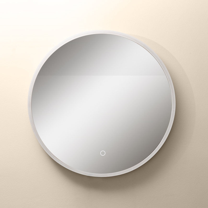 Zuma Line - LED Badrum vägg spegel med bakbelysning LED/24W/230V 3000/4000/6000K diameter 60 cm IP44 vit/guld