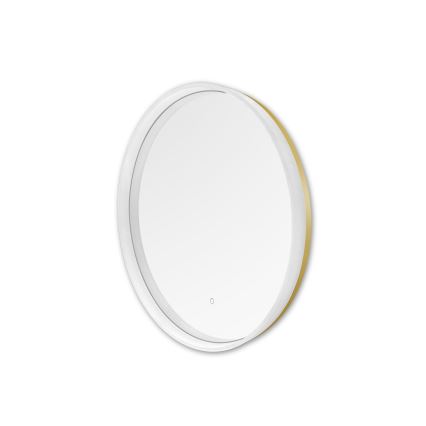 Zuma Line - LED Badrum vägg spegel med bakbelysning LED/24W/230V 3000/4000/6000K diameter 60 cm IP44 vit/guld