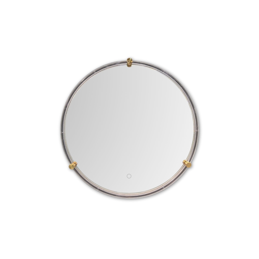 Zuma Line - LED Badrum vägg spegel med bakbelysning LED/24W/230V 3000/4000/6000K diameter 60 cm IP44 genomskinlig/guld