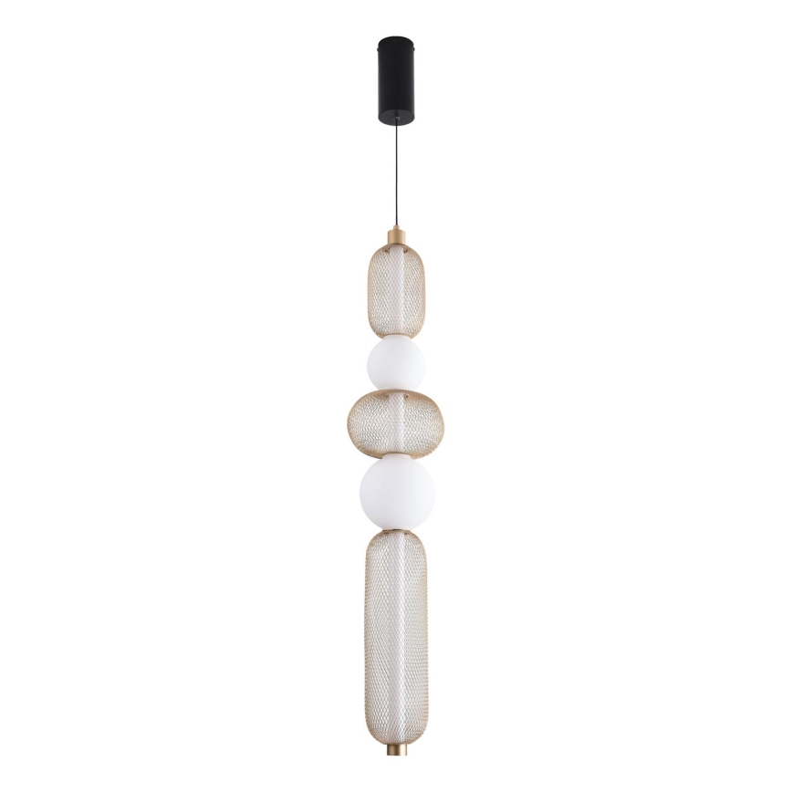 Zuma Line - Dimmbar LED-pendellampa på vajer LED/27W/230V 3000–5700K guld + fjärrkontroll