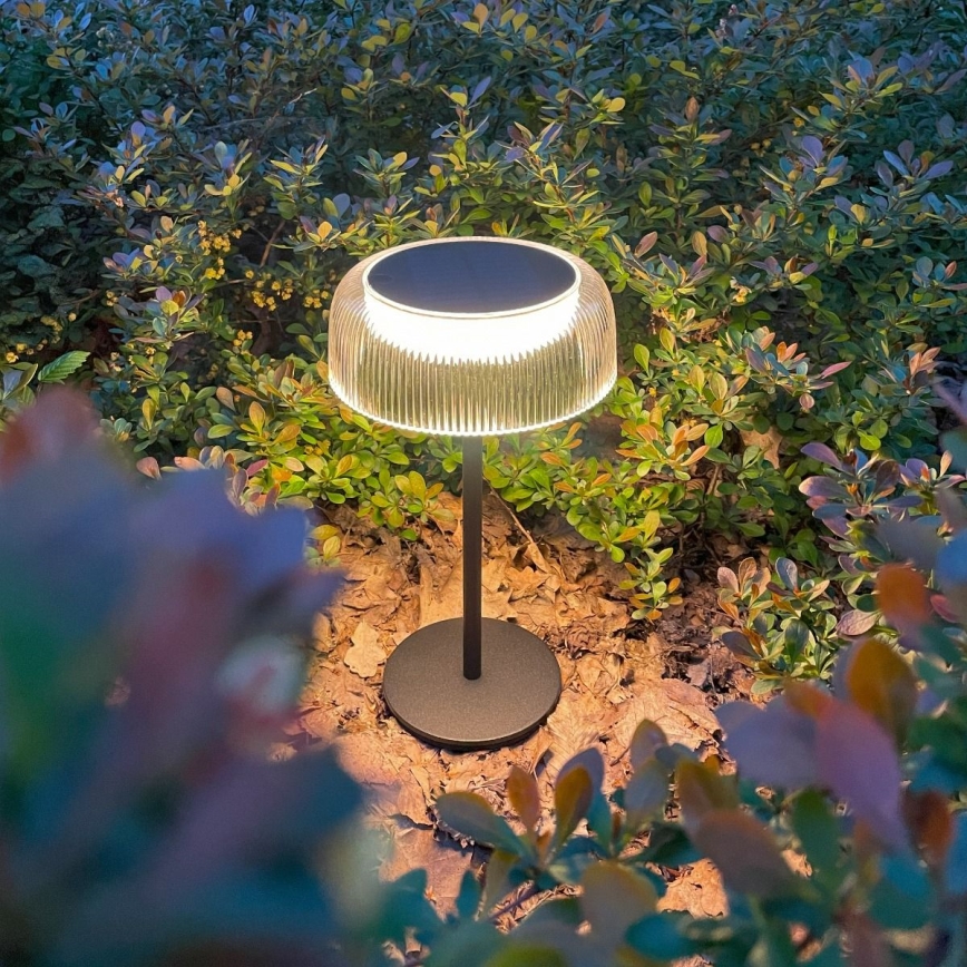 Zuma Line - LED Ljusreglerad solcell uppladdningsbar bordslampa LED/2,5W/2000 mAh IP44 svart