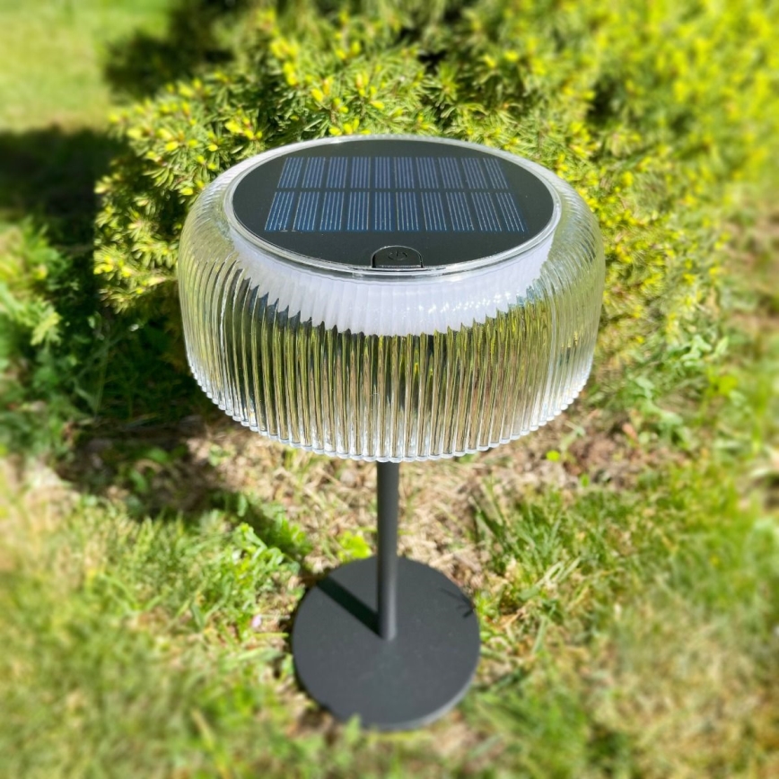 Zuma Line - LED Ljusreglerad solcell uppladdningsbar bordslampa LED/2,5W/2000 mAh IP44 svart