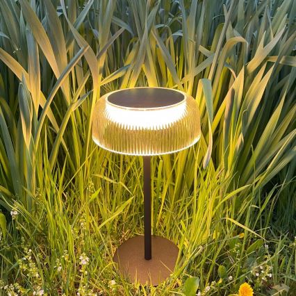 Zuma Line - LED Ljusreglerad solcell uppladdningsbar bordslampa LED/2,5W/2000 mAh IP44 svart