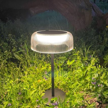 Zuma Line - LED Ljusreglerad solcell uppladdningsbar bordslampa LED/2,5W/2000 mAh IP44 svart