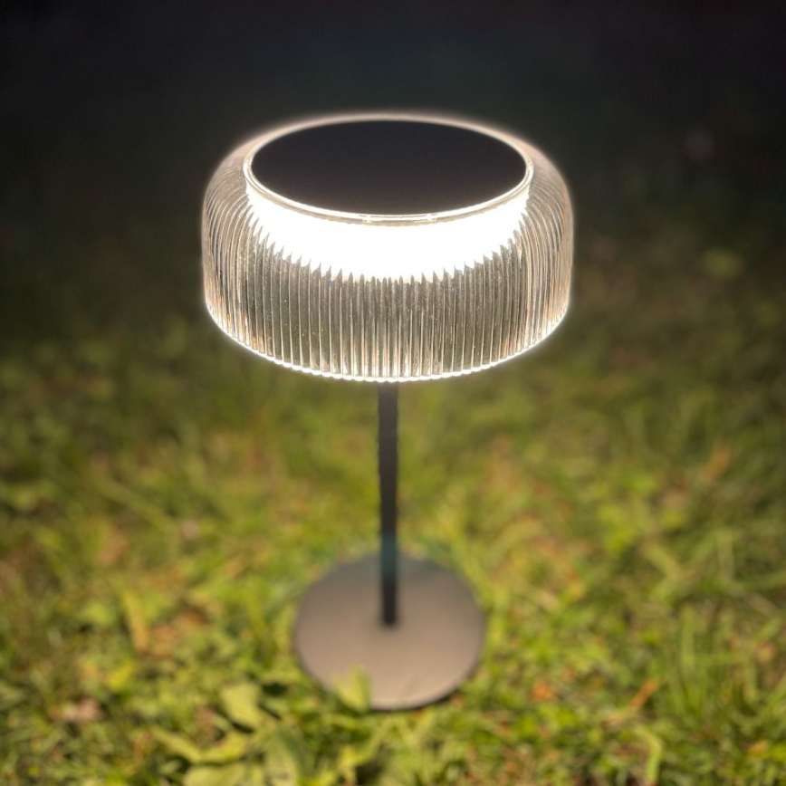 Zuma Line - LED Ljusreglerad solcell uppladdningsbar bordslampa LED/2,5W/2000 mAh IP44 svart
