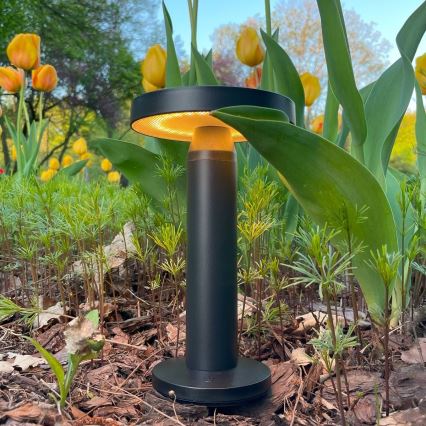 Zuma Line - LED Ljusreglerad solcell uppladdningsbar bordslampa LED/2W/2000 mAh IP44 svart