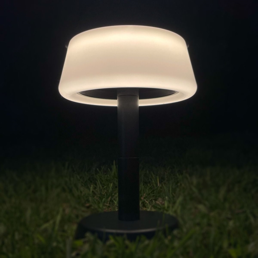 Zuma Line - LED Ljusreglerad solcell uppladdningsbar bordslampa LED/2,2W/2000 mAh IP44 svart
