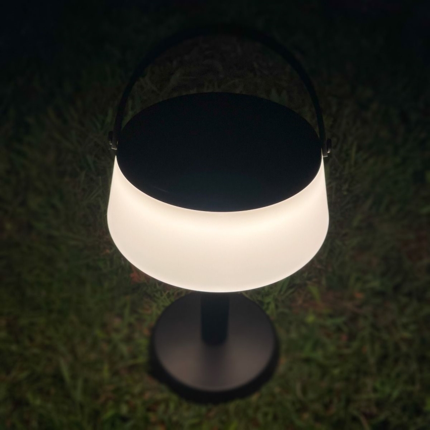 Zuma Line - LED Ljusreglerad solcell uppladdningsbar bordslampa LED/2,2W/2000 mAh IP44 svart