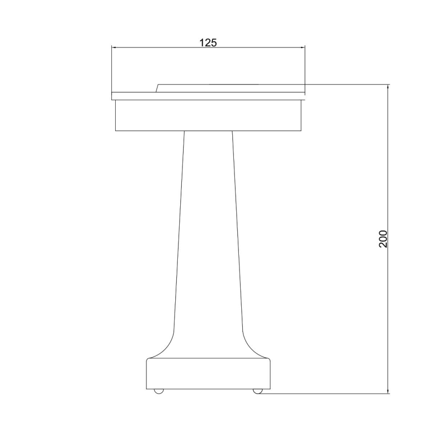 Zuma Line - LED Ljusreglerad uppladdningsbar bordslampa LED/2,5W/1200 mAh 3000/4000/6000K guld