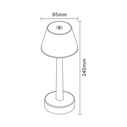 Zuma Line - LED RGBW Ljusreglerad uppladdningsbar bordslampa LED/0,7W/1300 mAh IP44 svart