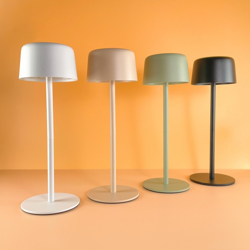 Zuma Line - LED Ljusreglerad uppladdningsbar bordslampa LED/2W/1200 mAh IP44 grädde