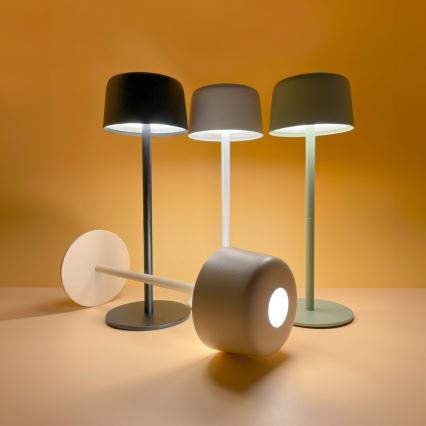 Zuma Line - LED Ljusreglerad uppladdningsbar bordslampa LED/2W/1200 mAh IP44 grädde