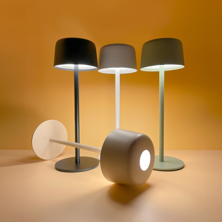 Zuma Line - LED Ljusreglerad uppladdningsbar bordslampa LED/2W/1200 mAh IP44 grädde