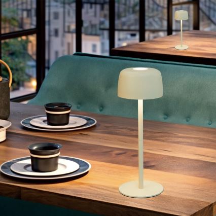 Zuma Line - LED Ljusreglerad uppladdningsbar bordslampa LED/2W/1200 mAh IP44 grädde