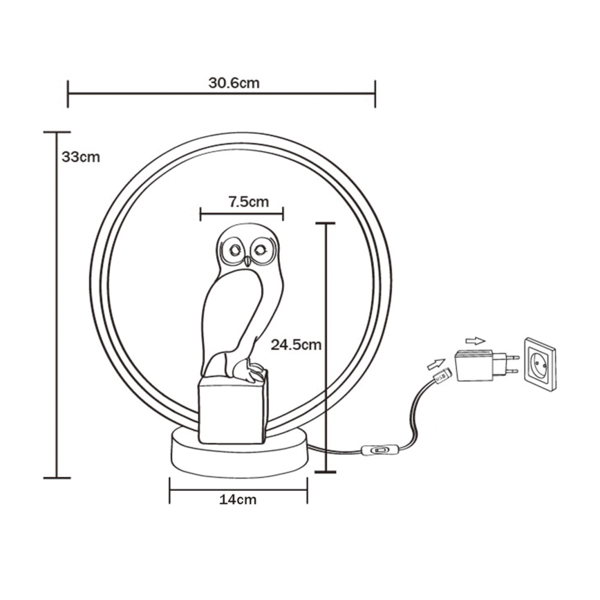 Zuma Line - LED bordslampa LED/4W/5V svart/vit