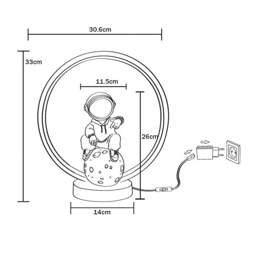 Zuma Line - LED bordslampa LED/4W/5V svart