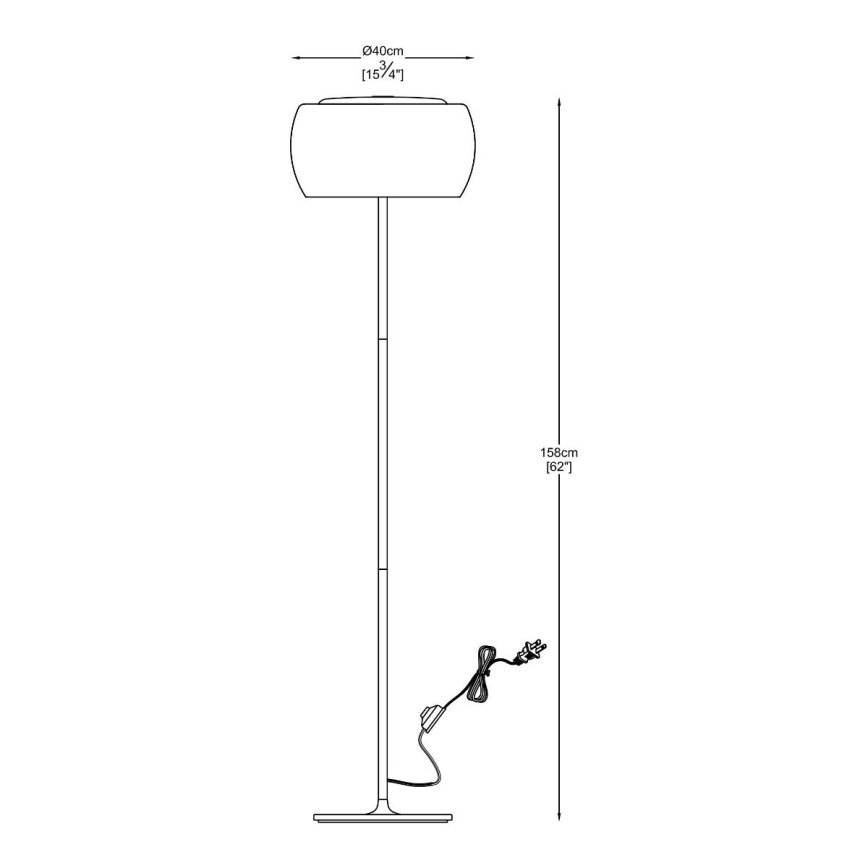 Zuma Line - Kristall golvlampa  4xG9/42W/230V