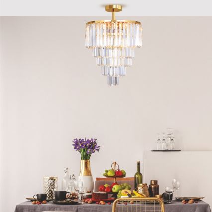 Zuma Line - Fäst ljuskrona 10xE14/40W/230V guld