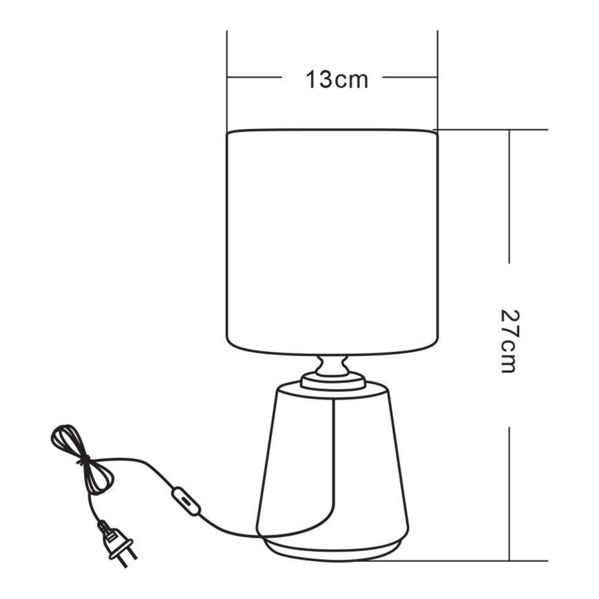 Zuma Line - Bordslampa 1xE14/40W/230V svart/guld/marmordekor
