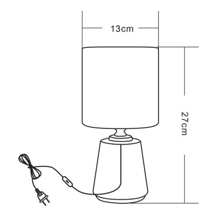 Zuma Line - Bordslampa 1xE14/40W/230V vit/guld/marmordekor