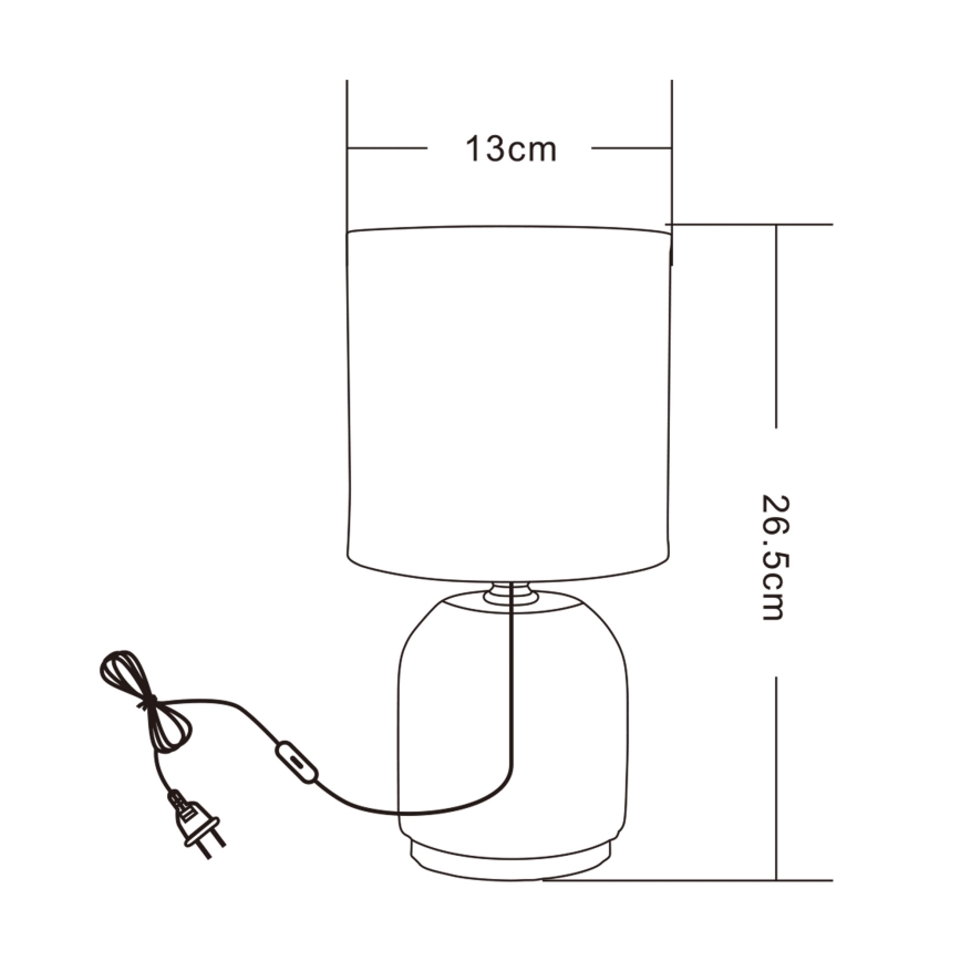 Zuma Line - Bordslampa 1xE14/40W/230V grå/guld