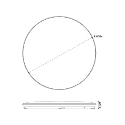 Zuma Line - LED Dimbar taklampa LED/48W/230V diameter 53 cm skinande krom