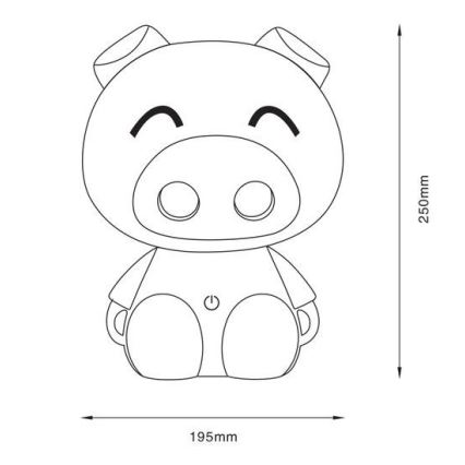 Zuma Line - LED Ljusreglerad children's beröring bordslampa LED/3W/230V gris lila