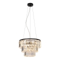 Zuma Line - Kristallkrona med textilsladd 4xE14/40W/230V svart