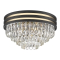 Zuma Line - Kristalltaklampa 5xE14/40W/230V svart