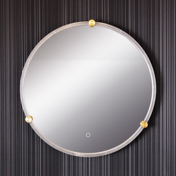 Zuma Line - LED Badrum vägg spegel med bakbelysning LED/24W/230V 3000/4000/6000K diameter 60 cm IP44 genomskinlig/guld