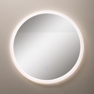 Zuma Line - LED Badrum vägg spegel med bakbelysning LED/24W/230V 3000/4000/6000K diameter 60 cm IP44 vit