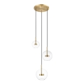 Zuma Line - LED ljuskrona med textilsladd 3xLED/5W/230V guld