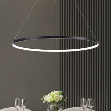 Zuma Line - LED ljuskrona med textilsladd LED/40W/230V 3000/4000/6000K diameter 90 cm svart