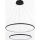 Zuma Line - LED ljuskrona med textilsladd LED/40W/230V svart