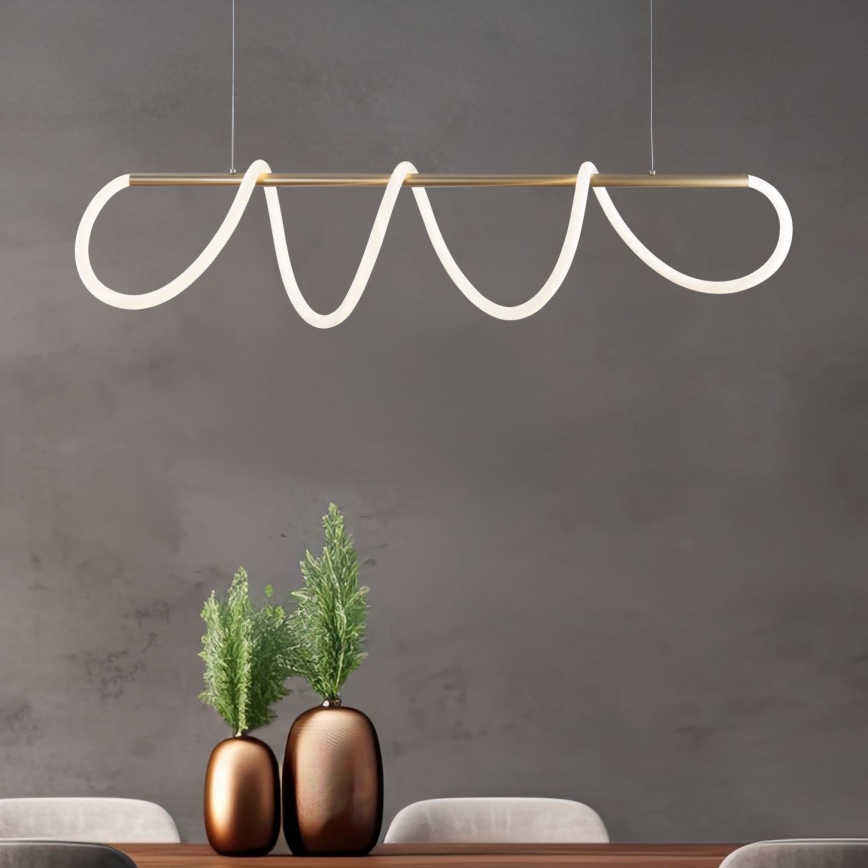 Zuma Line - LED ljuskrona med textilsladd LED/45W/230V 3000/4000/6000K guld