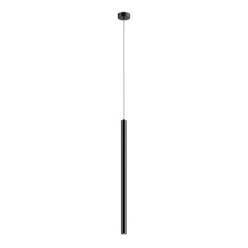 Zuma Line - LED ljuskrona med textilsladd LED/5W/230V svart skinande krom