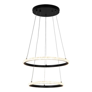 Zuma Line - LED ljuskrona med textilsladd RIDE LED/22W/230V + LED/14W diameter 41 cm svart