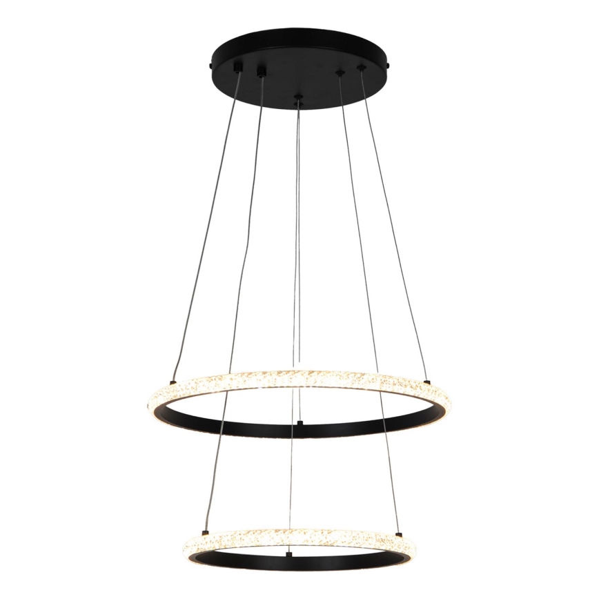 Zuma Line - LED ljuskrona med textilsladd RIDE LED/22W/230V + LED/14W diameter 41 cm svart
