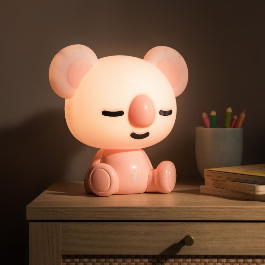 Zuma Line - LED Ljusreglerad children's beröring bordslampa LED/3W/230V koala rosa