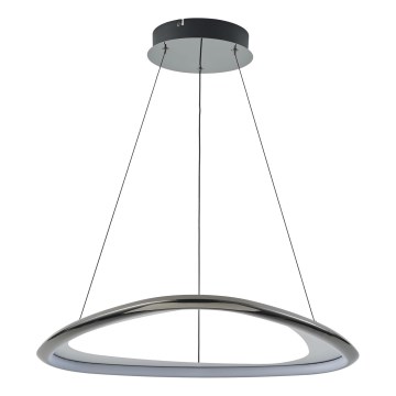 Zuma Line - LED ljusreglerad ljuskrona på textilsladd LED/34W/230V 3000K svart skinande krom