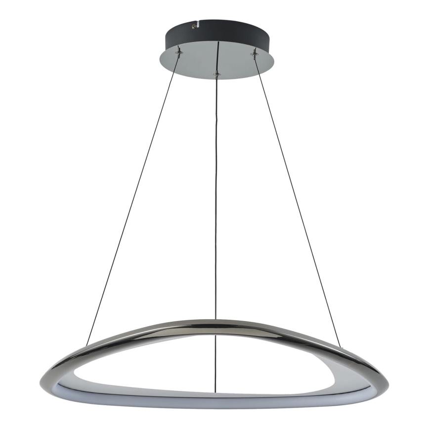 Zuma Line - LED ljusreglerad ljuskrona på textilsladd LED/34W/230V 3000K svart skinande krom