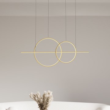 Zuma Line - LED ljusreglerad ljuskrona på textilsladd LED/34W/230V guld
