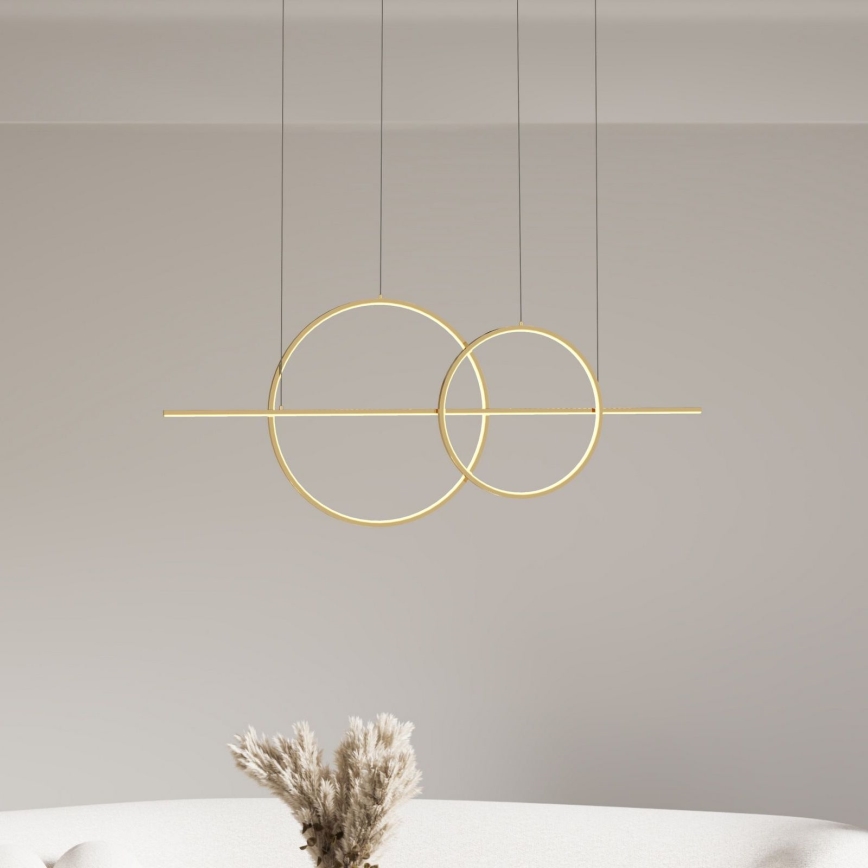 Zuma Line - LED ljusreglerad ljuskrona på textilsladd LED/34W/230V guld